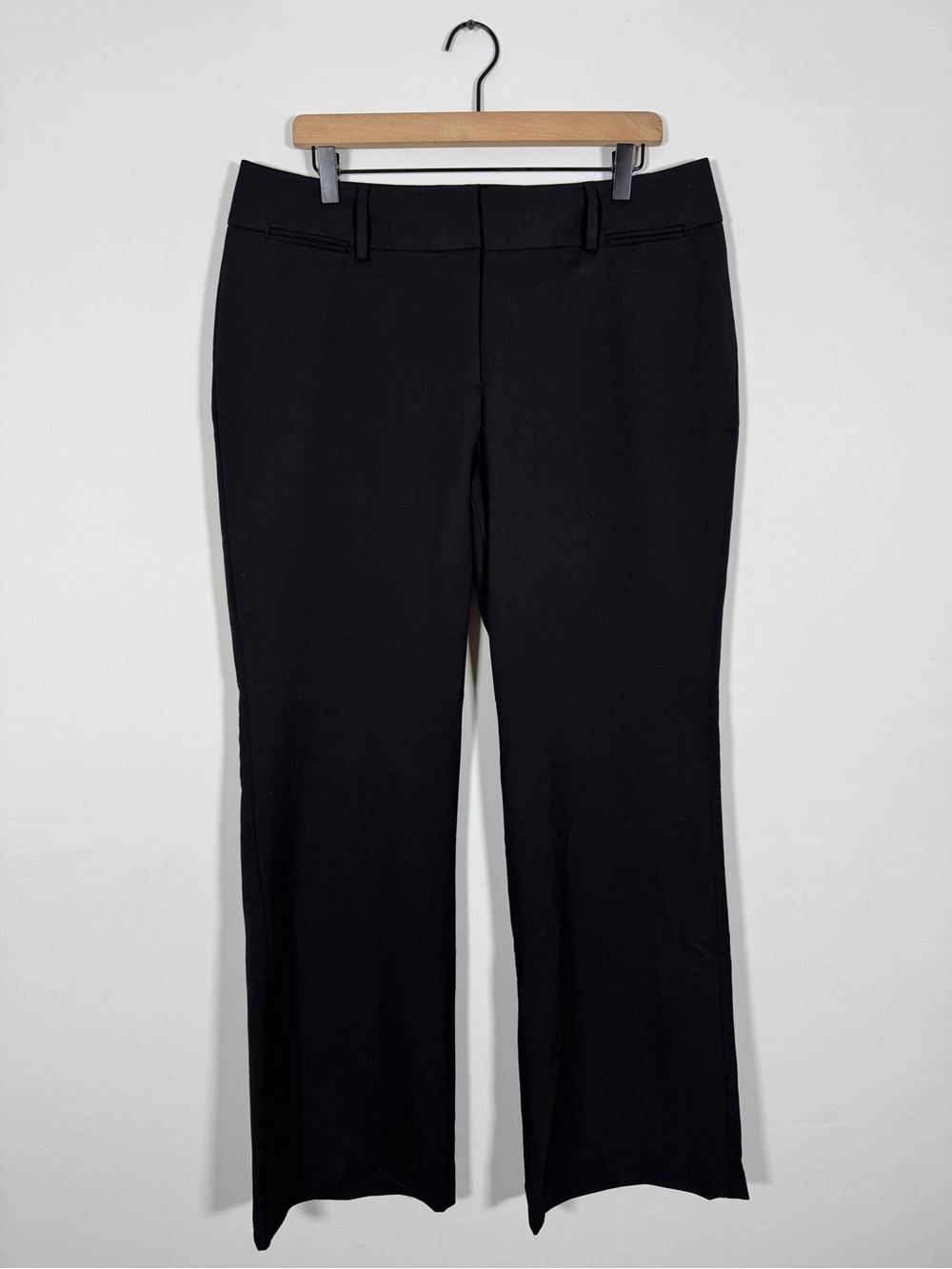 WP157 {LOFT} "Julie Trousers" Black High Rise Relaxed Straight Leg Dress Pants